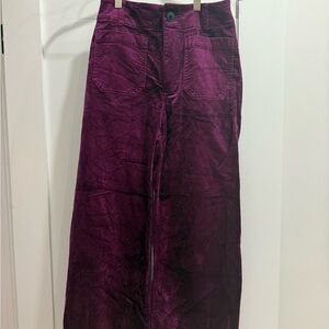Anthropologie Purple Wide Leg Pants
